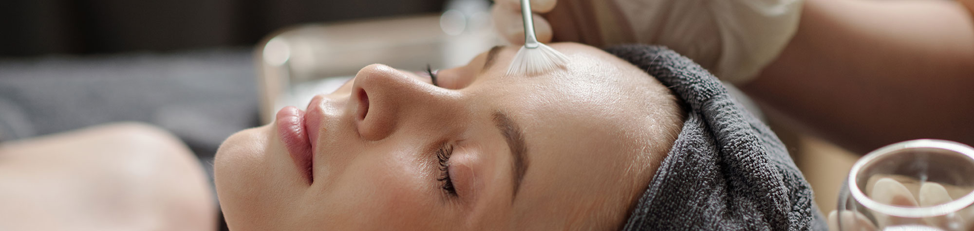 Middle aged woman having Chemical Peel in Mold