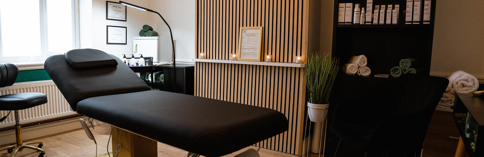 Lady receiving facial in Ruthin