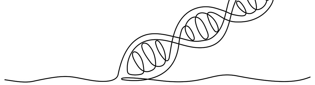 Line drawing of DNA helix