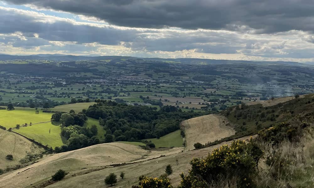 View of the Clwydian Valley in North Wales