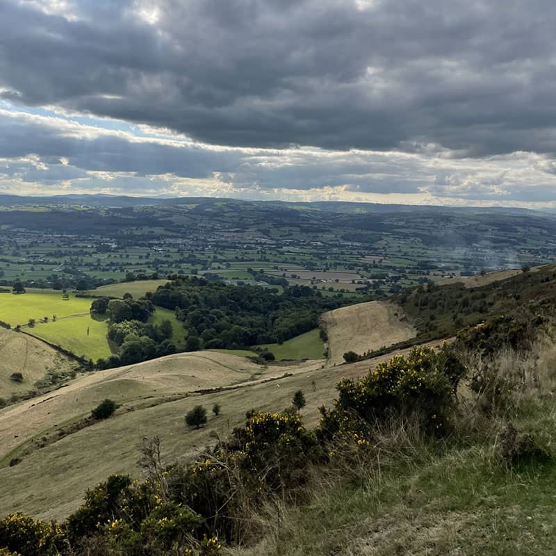 View of the Clwydian Valley in North Wales