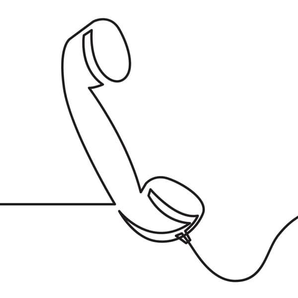 Line drawing of telephone
